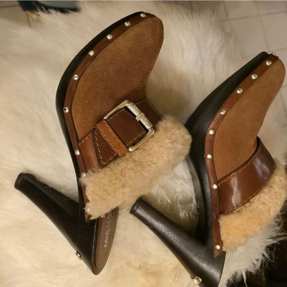 MICHAEL KORS FUR TRIMMED MULES - Picture 6 of 8
